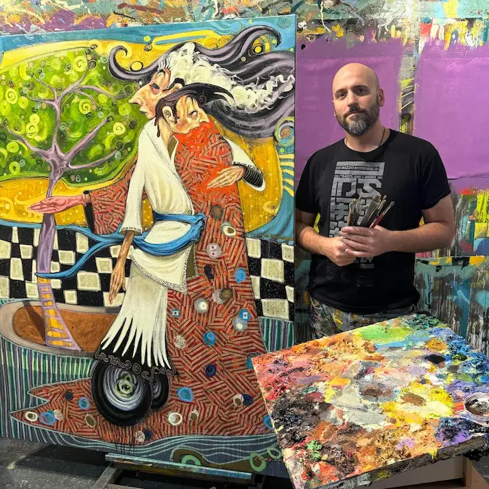 Retrato de Max Pedreira, artista contemporáneo